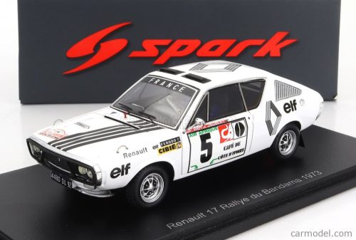 RENAULT  R17 N 5 RALLY BANDAMA 1973 J.F.PIOT - F.JAUBER  WHITE BLACK
