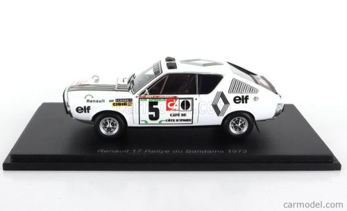 RENAULT  R17 N 5 RALLY BANDAMA 1973 J.F.PIOT - F.JAUBER  WHITE BLACK