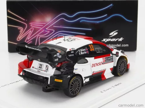 TOYOTA  YARIS GR HYBRID RALLY1 TEAM TOYOTA GAZOO RACING WRT N 33 4th RALLY MONTECARLO 2023 E.EVANS - S.MARTIN  WHITE RED BLACK