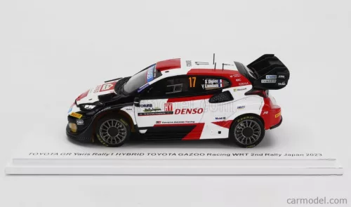 TOYOTA  YARIS GR HYBRID RALLY1 TEAM TOYOTA GAZOO RACING WRT N 17 2nd RALLY JAPAN 2023 SEBASTIAN OGIER - VINCENT LANDAIS  WHITE RED BLACK