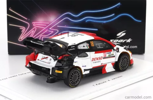 TOYOTA  YARIS GR HYBRID RALLY1 TEAM TOYOTA GAZOO RACING WRT N 18 5th RALLY JAPAN 2023 T-KATSUTA - AARON JOHNSTON  WHITE RED BLACK