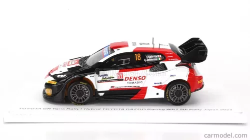 TOYOTA  YARIS GR HYBRID RALLY1 TEAM TOYOTA GAZOO RACING WRT N 18 5th RALLY JAPAN 2023 T-KATSUTA - AARON JOHNSTON  WHITE RED BLACK