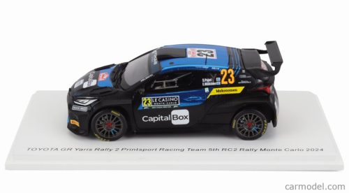 TOYOTA  YARIS GR RALLY2 TEAM PRINTSPORT RACING N 23 5th RC2 RALLY MONTECARLO 2024 SAMI PAJARI - ENNI MALKONEN  BLUE