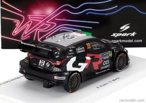 TOYOTA  YARIS GR RALLY1 TEAM GAZOO RACING WRT N 33 2nd RALLY MONTECARLO 2025 ELFYN EVANS - SCOTT MARTIN  BLACK