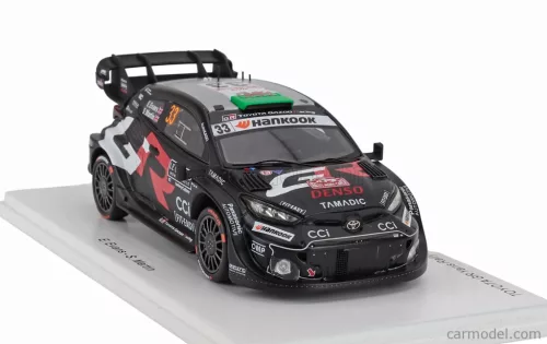 TOYOTA  YARIS GR RALLY1 TEAM GAZOO RACING WRT N 33 2nd RALLY MONTECARLO 2025 ELFYN EVANS - SCOTT MARTIN  BLACK