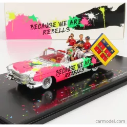   CADILLAC  ELDORADO BIARRITZ CABRIOLET 1959 - PARADE DES PILOTES TEAM REBELLION RACING 24h LE MANS 2019 T.LAURENT - G.MENEZES - N.BERTHON  WHITE PINK BLACK