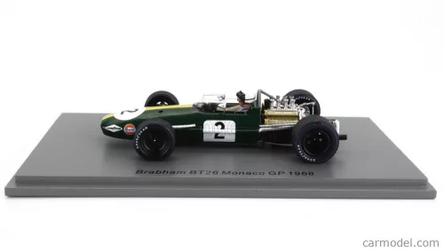 BRABHAM  F1  BT26 N 2 MONACO GP 1968 J.BRABHAM  GREEN YELLOW
