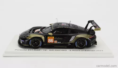 PORSCHE  911 992 RSR-19 TEAM GR RACING N 86 8h BAHARAIN 2023 MICHEAL WAINWRIGHT - RICCARDO PERA - BENJAMIN BARKER  BLACK GOLD