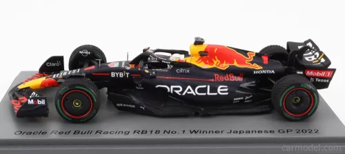 RED BULL  F1  RB18 TEAM ORACLE RED BULL RACING N 1 WINNER JAPAN GP WITH PIT BOARD WORLD CHAMPION 2022 MAX VERSTAPPEN