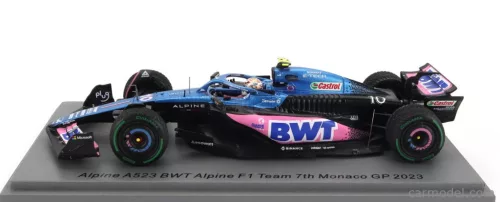 ALPINE  F1  A523 TEAM BWT ALPINE N 10 7th MONACO GP 2023 PIERRE GASLY  BLUE BLACK PINK