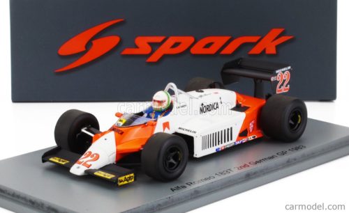 ALFA ROMEO  F1  183T N 22 GERMANY GP 1983 ANDREA DE CESARIS  WHITE RED