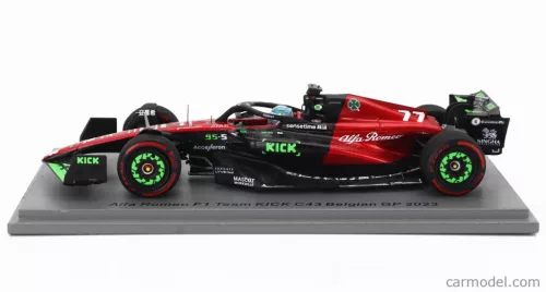 ALFA ROMEO  F1  C43 TEAM ORLEN N 77 BELGIUM GP 2023 VALTTERI BOTTAS  BLACK RED GREEN