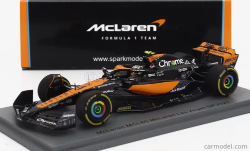 McLAREN  F1  MCL60 TEAM McLAREN N 4 LAS VEGAS GP 2023 LANDO NORRIS  ORANGE BLUE BLACK