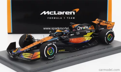 McLAREN  F1  MCL60 TEAM McLAREN N 81 6th ABU DHABI GP 2023 OSCAR PIASTRI  ORANGE BLUE BLACK
