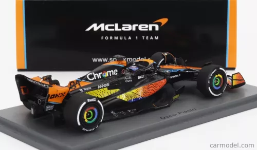 McLAREN  F1  MCL60 TEAM McLAREN N 81 6th ABU DHABI GP 2023 OSCAR PIASTRI  ORANGE BLUE BLACK