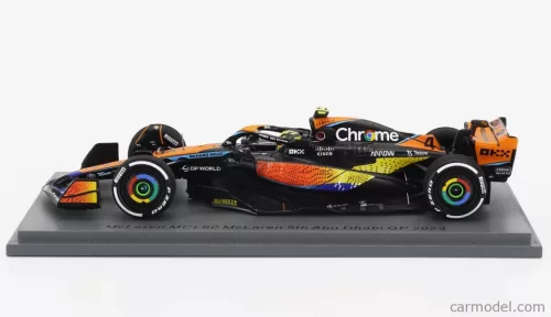 McLAREN  F1  MCL60 TEAM McLAREN N 4 5th ABU DHABI GP 2023 LANDO NORRIS  ORANGE BLUE BLACK