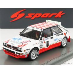   LANCIA  DELTA HF INTEGRALE EVO CANONICA N 16 WINNER GROUP N RALLY MONTECARLO 1993 C.SPILIOTIS - H.THIBAUD  WHITE RED