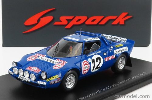 LANCIA  STRATOS HF N 12 3rd RALLY MONTECARLO 1976 B.DARNICHE -  A.MAHE