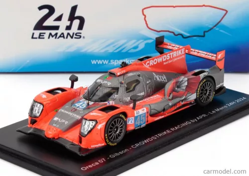 ORECA  07 GIBSON GK428 4.2L V8 TEAM CROWDSTRIKE RACING BY APR N 45 24h LE MANS 2024 COLIN BRAUN - NICKY CATSBURG - GEORGE KURTZ  MATT RED BLACK