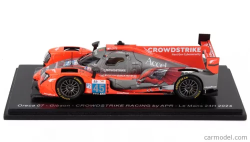ORECA  07 GIBSON GK428 4.2L V8 TEAM CROWDSTRIKE RACING BY APR N 45 24h LE MANS 2024 COLIN BRAUN - NICKY CATSBURG - GEORGE KURTZ  MATT RED BLACK