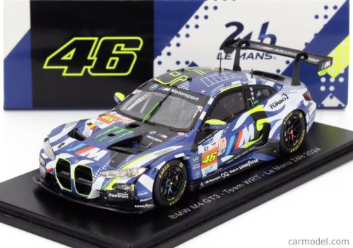 BMW  4-SERIES M4 GT3 TEAM WRT N 46 24h LE MANS 2024 VALENTINO ROSSI - MAXIME MARTIN - AHMAD AL HARTHY  BLUE WHITE BLACK