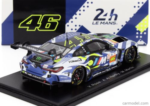 BMW  4-SERIES M4 GT3 TEAM WRT N 46 24h LE MANS 2024 VALENTINO ROSSI - MAXIME MARTIN - AHMAD AL HARTHY  BLUE WHITE BLACK