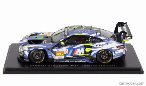 BMW  4-SERIES M4 GT3 TEAM WRT N 46 24h LE MANS 2024 VALENTINO ROSSI - MAXIME MARTIN - AHMAD AL HARTHY  BLUE WHITE BLACK