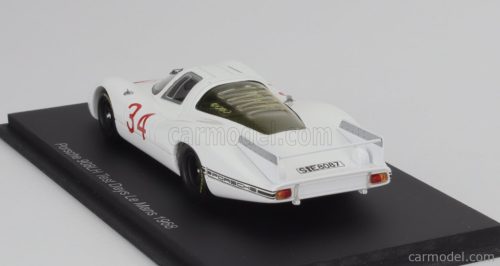 PORSCHE  908LH 3.0L TEST 24h LE MANS 1968 ROLF STOMMELEN  WHITE RED
