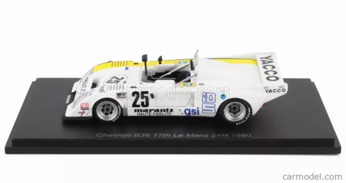 CHEVRON  B36 2.0L S4 TEAM ROC SOCIETE YACCO N 25 24h LE MANS 1980 BRUNO SOTTY - DOMINIQUE LAURENT - PHILIPPE HESNAULT  WHITE YELLOW