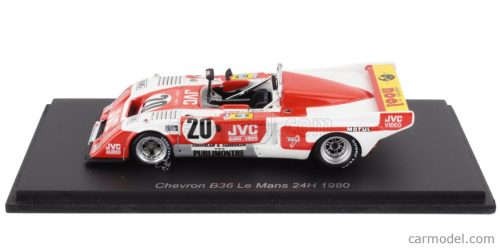 CHEVRON  B36 2.0L S4 TEAM J.P.GRAND N 20 24h LE MANS 1980 YVES COURAGE - JEAN PHILIPPE GRAND  RED WHITE