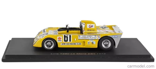 LOLA  T280 COSWORTH DFV 3.0L V8 TEAM D.ROUVEYRAN N 61 24h LE MANS 1973 DANIEL ROUVEYRAN - CHRISTIAN MONS   YELLOW