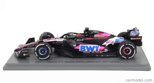 ALPINE  F1  A524 TEAM BWT ALPINE N 31 BAHRAIN GP 2024 ESTEBAN OCON  BLACK BLUE PINK