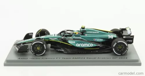 ASTON MARTIN  F1  AMR24 TEAM ARAMCO COGNIZANT N 14 5th SAUDI ARABIA GP 2024 FERNANDO ALONSO  GREEN BLACK