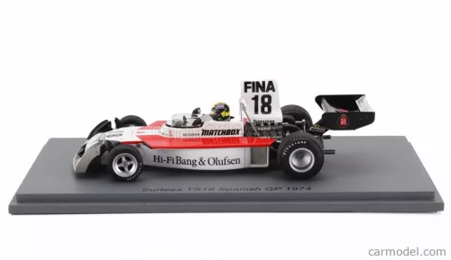SURTEES  F1  TS16 N 18 SPANISH GP 1974 CARLOS PACE  WHITE RED BLACK