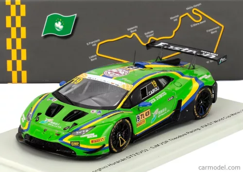 LAMBORGHINI  HURACAN GT3 EVO2 TEAM SJM VSR THELDORE RACING N 19 FIA GT WORLD CUP MACAU 2024 MATTEO CAIROLI  GREEN YELLOW