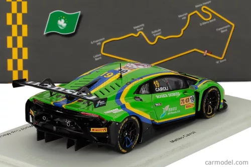 LAMBORGHINI  HURACAN GT3 EVO2 TEAM SJM VSR THELDORE RACING N 19 FIA GT WORLD CUP MACAU 2024 MATTEO CAIROLI  GREEN YELLOW