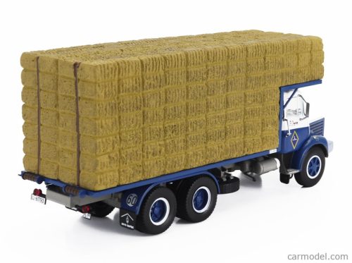 BERLIET  GPS12 TRUCK TRASPORTO FIENO 3-ASSI 1968  BLUE WHITE BEIGE