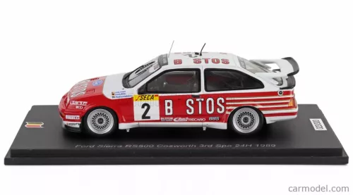 Ford SIERRA RS500 COSWORTH TEAM BASTOS RACING N 2 3rd 24h SPA 1989 EDDY JOOSEN - FRANK BIELA - THOMAS LINDSTROM  RED WHITE