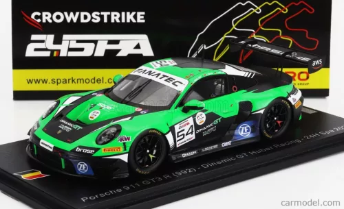 PORSCHE  911 992 GT3 R TEAM HUBER RACING N 54 24h SPA 2023 A.GUVEN - S.MULLER - C.ENGELHART  GREEN BLACK