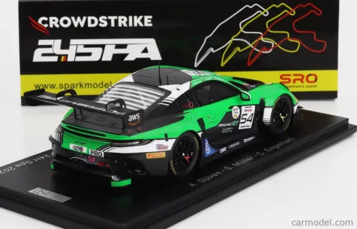 PORSCHE  911 992 GT3 R TEAM HUBER RACING N 54 24h SPA 2023 A.GUVEN - S.MULLER - C.ENGELHART  GREEN BLACK
