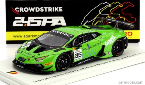 LAMBORGHINI  HURACAN GT3 EVO 2 TEAM GRT GRASSER N 85 WINNER SILVER CUP 24h SPA 2023 C.SCHMID - B.HITES - G.VAN BERLO  GREEN BLACK