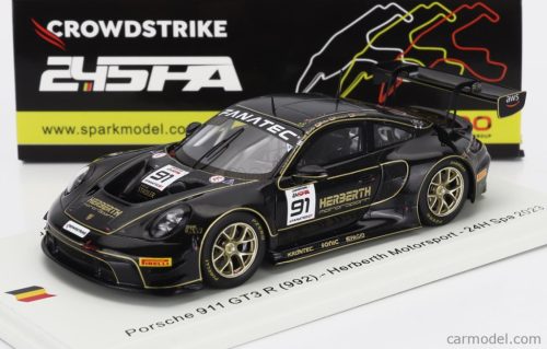 PORSCHE  911 992 GT3 R TEAM HERBERT MOTORSPORT N 91 24h SPA 2023 R.BOHN - K.VAN BERLO - A.RENAUER - R.RENAUER  BLACK