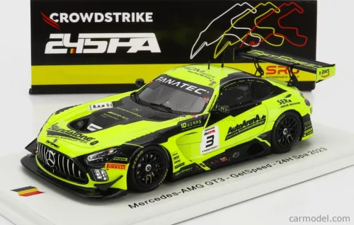 MERCEDES BENZ  AMG GT3 TEAM GETSPEED N 3 24h SPA 2023 F.SCHOLZE - K.HEYER - P.ASSENHEIMER - A.PERONI  YELLOW BLACK