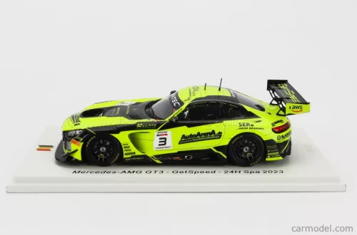 MERCEDES BENZ  AMG GT3 TEAM GETSPEED N 3 24h SPA 2023 F.SCHOLZE - K.HEYER - P.ASSENHEIMER - A.PERONI  YELLOW BLACK