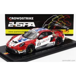   PORSCHE  911 992 GT3 R TEAM GROVE RACING N 23 24h SPA 2023 S.GROVE - B.GROVE - A.DE PASQUALE - E.BAMBER  RED WHITE