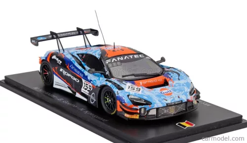 McLAREN  720S GT3 EVO TEAM GARAGE59 N 159 24h SPA 2023 M.KIRCHHOFER - B.GOETHE - N.KJAERGAARD  LIGHT BLUE ORANGE