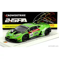   LAMBORGHINI  HURACAN GT3 EVO 2 TEAM GRASSER RACING 24h SPA 2023 F.CRESTANI - S.NEARY - G.TWERASER - R.CAPO  GREEN BLACK