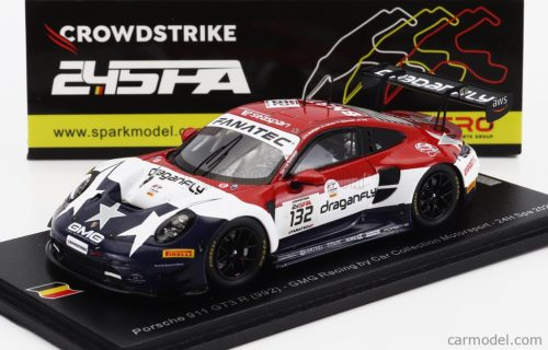 PORSCHE  911 992 GT3 R TEAM GMG RACING N 132 24h SPA 2023 K.WADHINGTON - J.SOFRONAS - P.LONG - J.BLEEKEMOLEN  RED WHITE BLUE