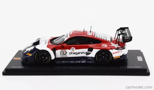 PORSCHE  911 992 GT3 R TEAM GMG RACING N 132 24h SPA 2023 K.WADHINGTON - J.SOFRONAS - P.LONG - J.BLEEKEMOLEN  RED WHITE BLUE