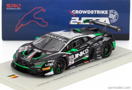 LAMBORGHINI  HURACAN GT3 EVO2 5.2L V10 TEAM BARWELL MOTORSPORT N 72 3rd BRONZE CLASS 24h SPA 2024 MATTIA MICHELOTTO - GABRIEL RINDONE - PATRICK KUJALA - CASPER STEVENSON  BLACK GREEN